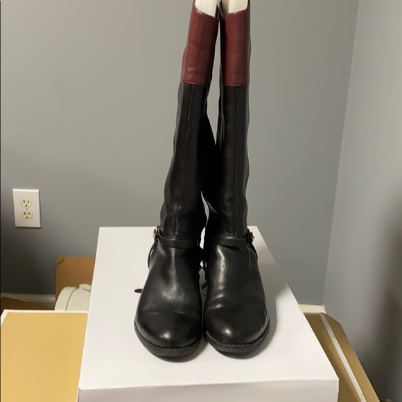 Isaac Miztahi 2-tone Black/brown riding boots. 1” heel. Size 8.5 - Picture 5 of 12